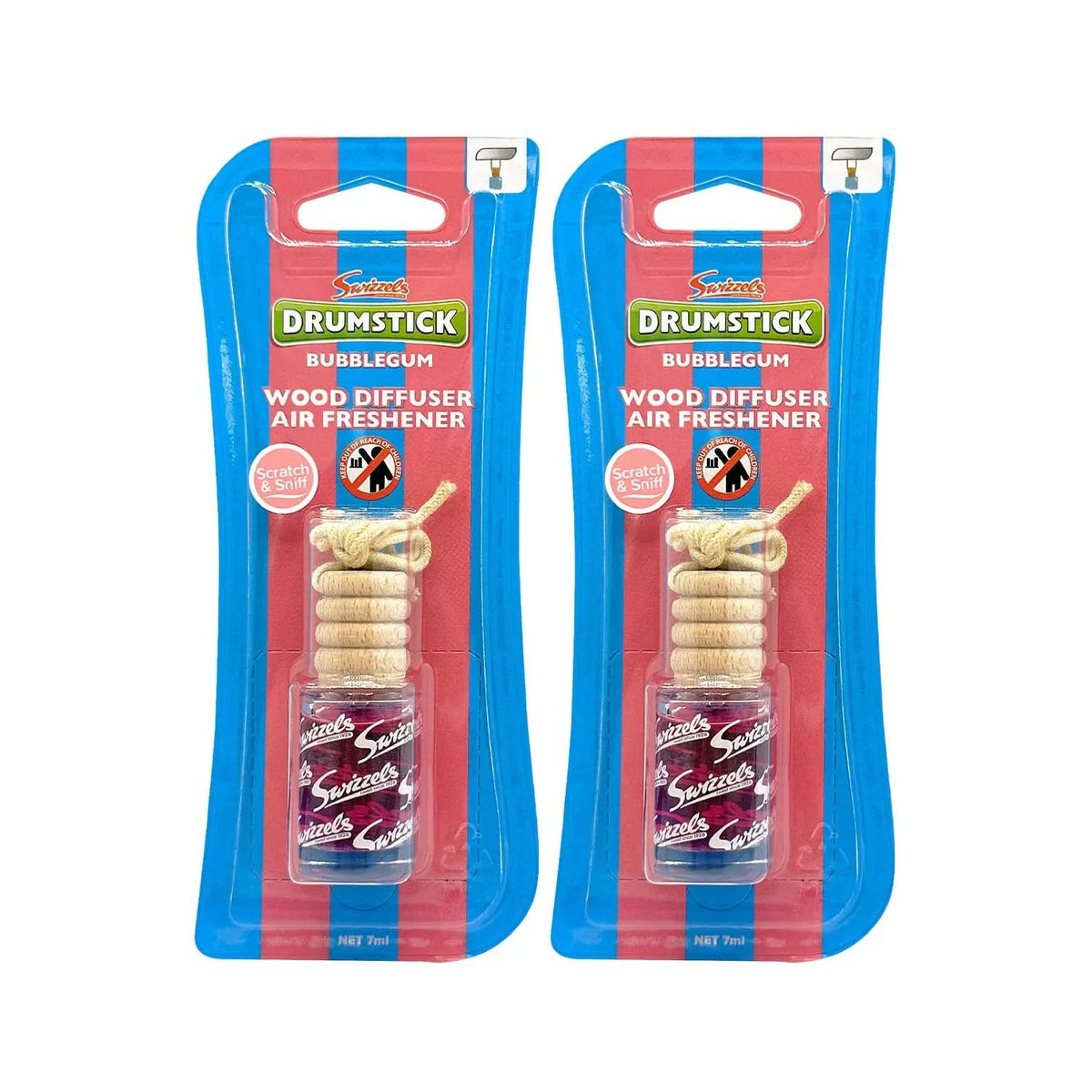Swizzels Bubblegum Drumstick Wood Diffuser Car Air Freshener