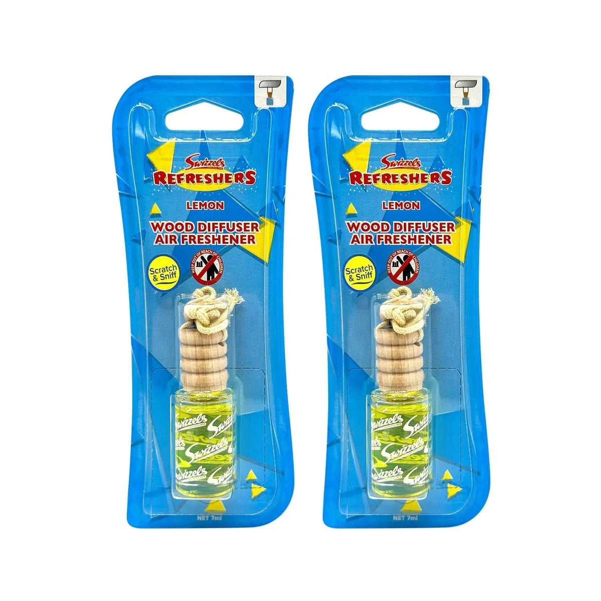 Swizzels Lemon Refreshers Wood Diffuser Car Air Freshener-2