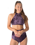 Velvet Halter Top Sports Bra – Lisette