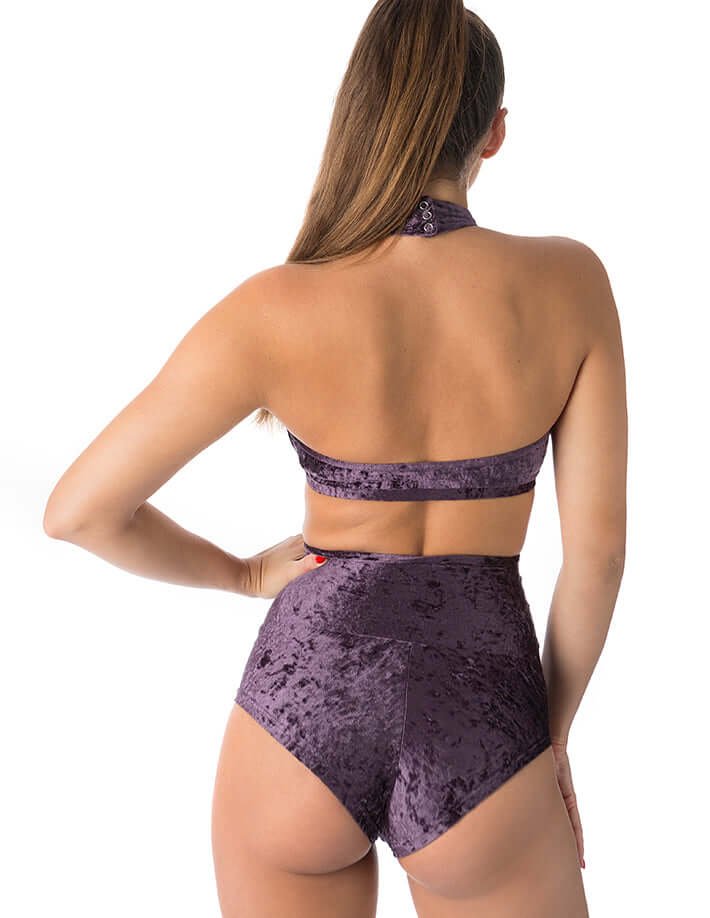 Velvet Halter Top Sports Bra – Lisette