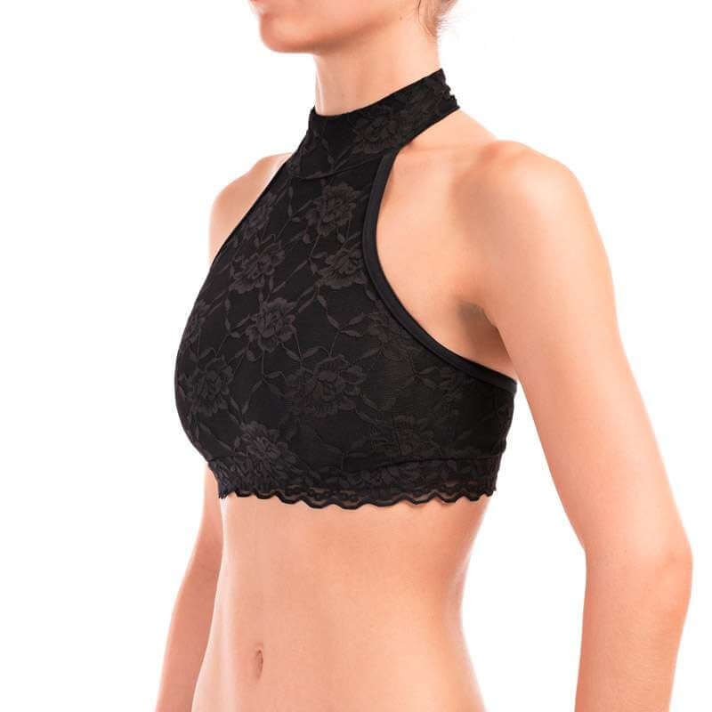 Halter Neck Sports Bra with Lace – Lisette