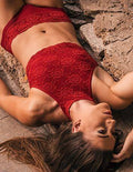 Halter Neck Sports Bra with Lace – Lisette
