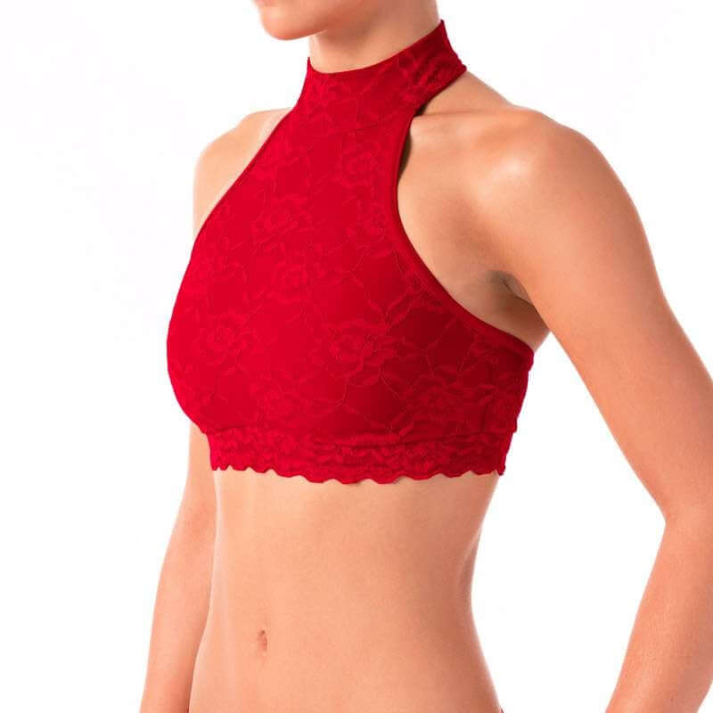 Halter Neck Sports Bra with Lace – Lisette