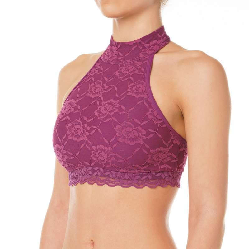 Halter Neck Sports Bra with Lace – Lisette