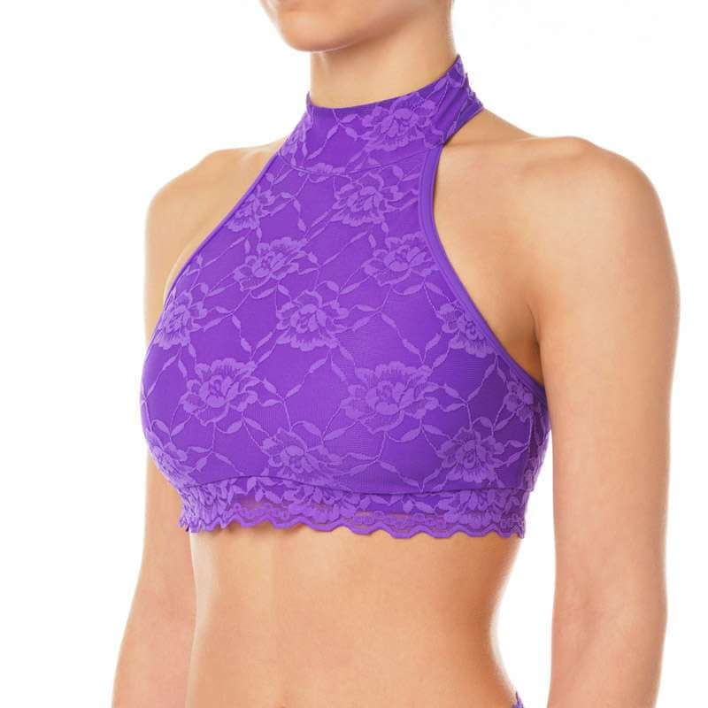 Halter Neck Sports Bra with Lace – Lisette