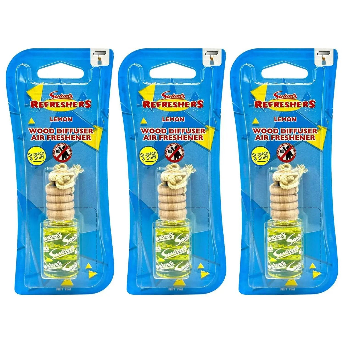 Swizzels Lemon Refreshers Wood Diffuser Car Air Freshener-3