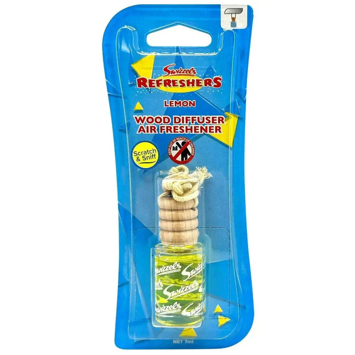 Swizzels Lemon Refreshers Wood Diffuser Car Air Freshener-1