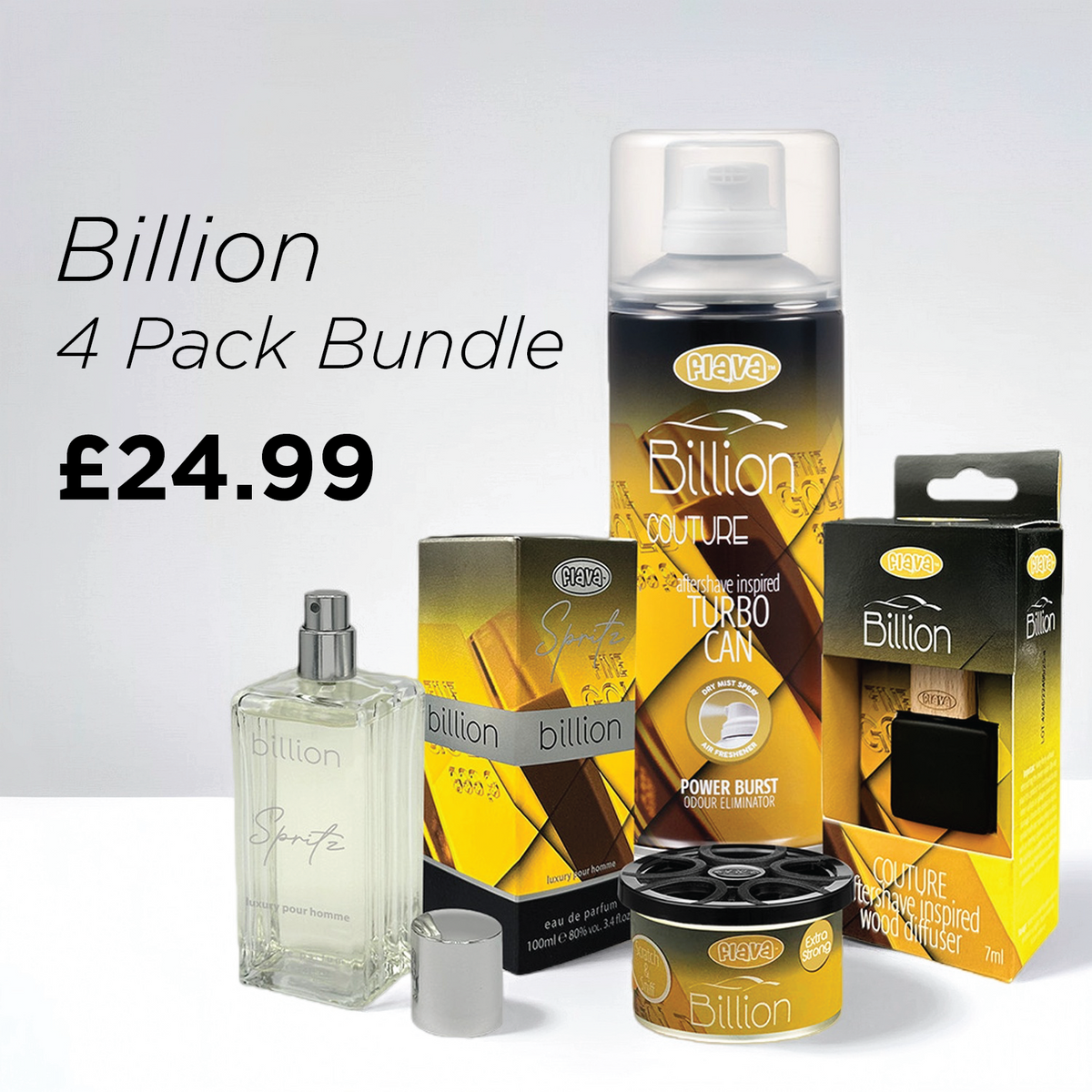 Billion 4 Pack Car Air Freshener Bundle