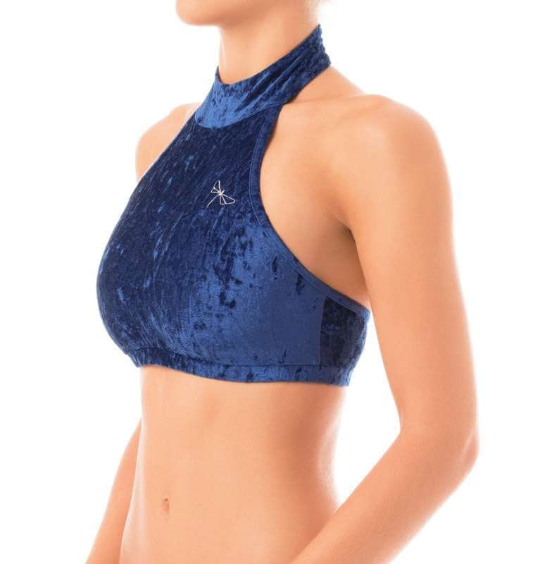 Velvet Halter Top Sports Bra – Lisette
